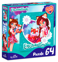 Пазл Origami Enchantimals «Фелисити Лис и Флик» 64 эл.