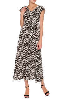 Полуприлегающее платье с поясом Max Mara