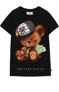 Хлопковая футболка с принтом Philipp Plein