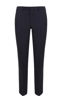 Шерстяные брюки прямого кроя BOSS