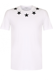 Хлопковая футболка с нашивками Givenchy