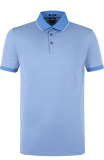 Хлопковое поло с короткими рукавами BOSS