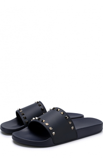 Резиновые шлепанцы с отделкой Valentino