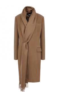 Приталенное пальто из смеси шерсти и кашемира Givenchy