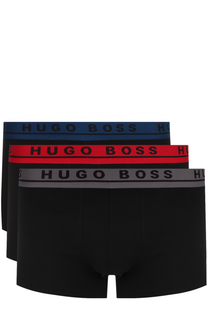 Комплект из трех хлопковых боксеров с широкой резинкой BOSS