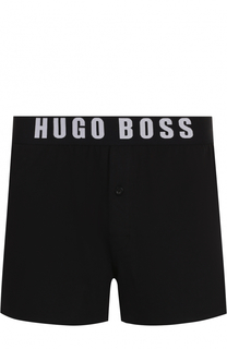 Хлопковые боксеры свободного кроя с широкой резинкой BOSS