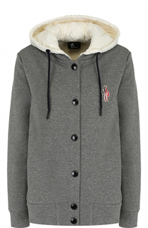 Кардиган свободного кроя с контрастным капюшоном Moncler