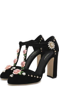 Текстильные туфли Vally с декоративной отделкой Dolce &amp; Gabbana