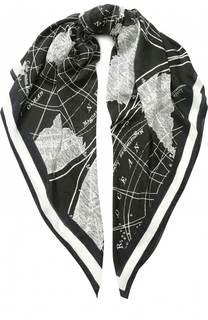 Шелковый платок с принтом 813 Ottotredici Annalisa Giuntini
