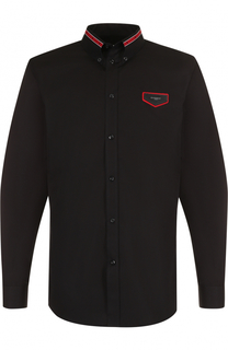 Хлопковая рубашка с воротником button down Givenchy