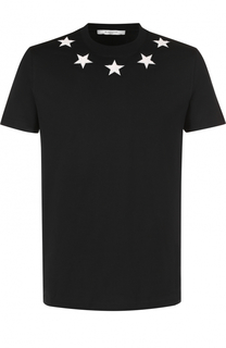 Хлопковая футболка с нашивками Givenchy