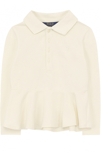 Хлопковое поло с длинными рукавами и баской Polo Ralph Lauren