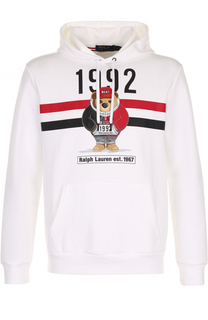 Хлопковое худи с принтом Polo Ralph Lauren