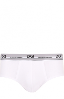 Хлопковые хипсы с широкой резинкой Dolce &amp; Gabbana