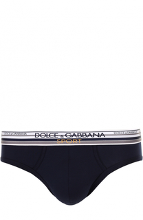 Хлопковые брифы с широкой резинкой Dolce &amp; Gabbana