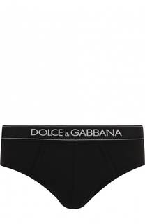 Хлопковые брифы с широкой резинкой Dolce &amp; Gabbana