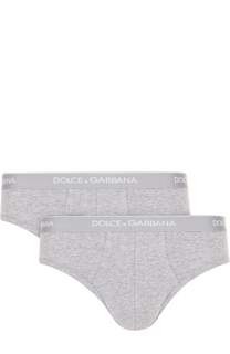 Комплект из двух хлопковых брифов с широкой резинкой Dolce &amp; Gabbana