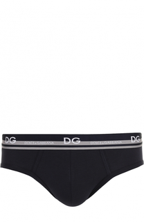 Хлопковые брифы с широкой резинкой Dolce &amp; Gabbana