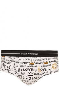 Хлопковые хипсы с принтом Dolce &amp; Gabbana