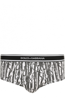 Хлопковые хипсы с принтом Dolce &amp; Gabbana