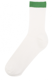 Шелковые носки с контрастной отделкой Valentino