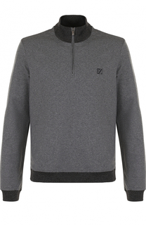 Хлопковый джемпер с воротником на молнии Ermenegildo Zegna
