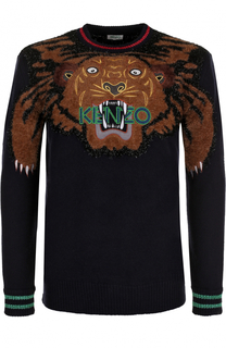 Шерстяной свитер с вышивкой Kenzo