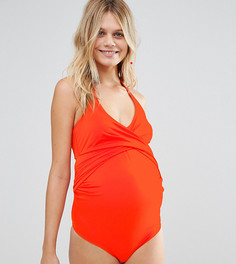 Слитный купальник с запахом для беременных ASOS Maternity - Красный
