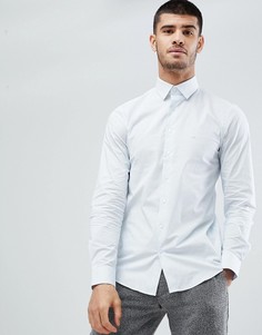 Узкая деловая рубашка с логотипом Calvin Klein - Синий