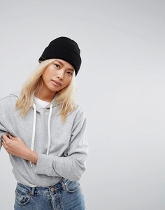 Шапка-бини с отворотом ASOS - Черный
