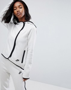 Худи из флиса на молнии Nike Tech - Кремовый