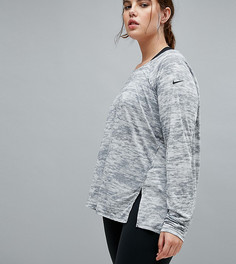 Серый лонгслив Nike Plus Training - Серый