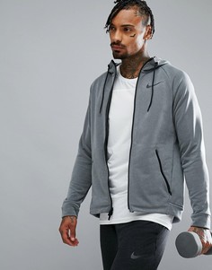 Худи серого цвета Nike Training Dri-FIT Hyper 833896-021 - Серый