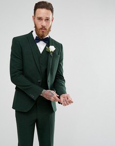 Зеленый пиджак скинни ASOS Wedding - Зеленый
