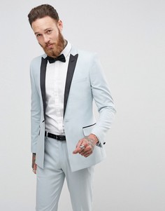 Синий приталенный пиджак ASOS Wedding - Синий
