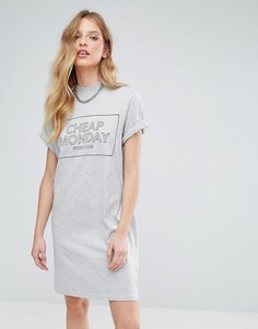 Платье-футболка с логотипом Cheap Monday - Серый