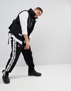 Джоггеры с отделкой лентой AAPE By A Bathing Ape - Черный
