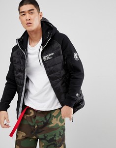 Стеганая куртка с капюшоном AAPE By A Bathing Ape - Черный