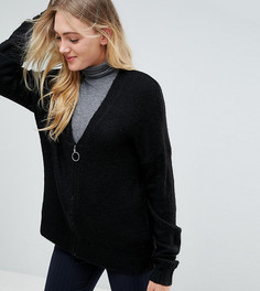 Свободный кардиган на молнии ASOS TALL - Черный