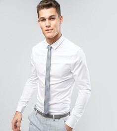 Белая атласная рубашка узкого кроя ASOS TALL - Белый