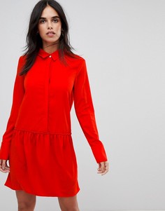 Платье-рубашка с заниженной талией Vila - Красный