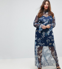 Платье макси с принтом ASOS CURVE - Мульти