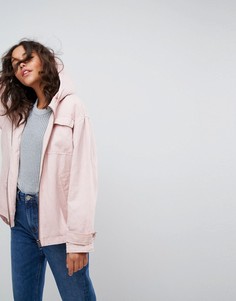 Куртка с подкладкой из искусственного меха ASOS - Розовый