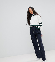 Брюки в тонкую полоску с молнией ASOS TALL Tailored - Мульти