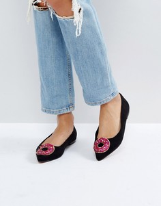 Балетки ASOS LAYER CAKE - Черный