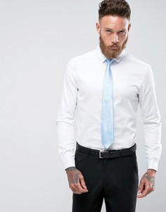 Рубашка скинни из белого сатина ASOS - Черный