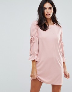 Платье с завязками на рукавах Vero Moda - Розовый
