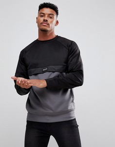 Черный спортивный свитшот с серой вставкой Nicce London - Черный