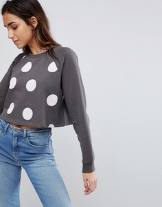 Укороченный свободный свитшот ASOS - Серый
