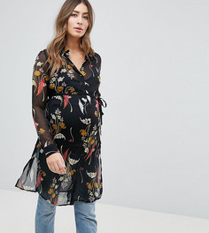 Удлиненная рубашка с принтом Mamalicious - Мульти Mama.Licious